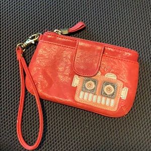 Red Fossil robot wristlet